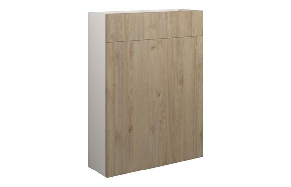 Eden 600mm Slim WC Unit - Havana Oak (Grey Cab)